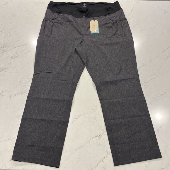 Prana NEW Summit Pant Plus Womens 3X Charcoal Outdoor Stretch Pockets HIking - Picture 1 of 16